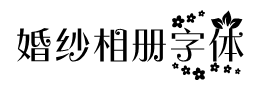 婚紗相冊藝術字體